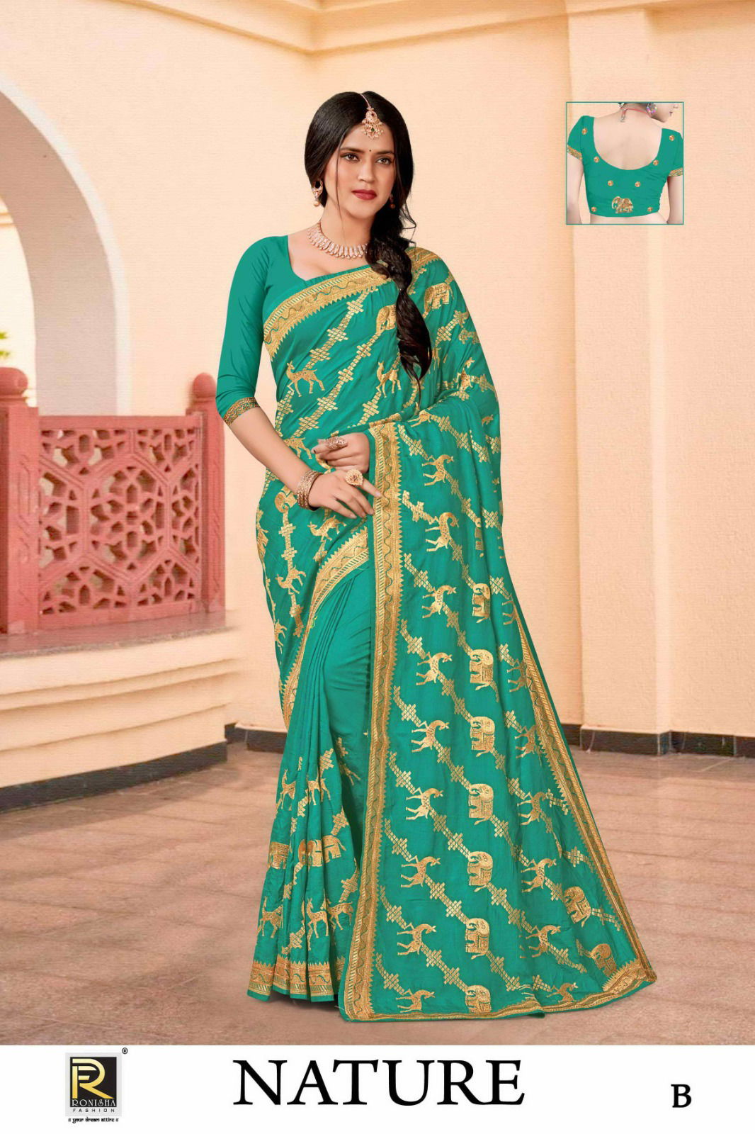 Nature By Ronisha Embroidery Wedding Sarees Wholesale Shop In Surat
